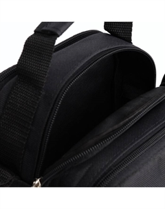 Сумка кросс-боди мужская «», 2 отдела на молнии, 2 наружных кармана, с ручкой, длинный ремень, 14×12×19 см, чёрная Сакси