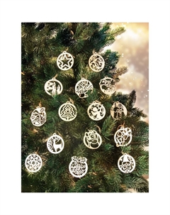 Ёлочная игрушка «Новогодние шарики», набор 15 шт. Сима-ленд