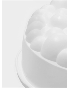 Форма для муссовых десертов и выпечки «Морская пена», силикон, 24×8 см, белая Доляна