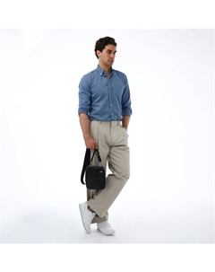 Сумка кросс-боди мужская, на молнии, 2 наружных кармана, 18×4×24 см, чёрная Textura