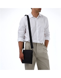 Сумка планшет мужская, 2 отдела на молнии, наружный карман, 20×4×23 см, чёрная Textura