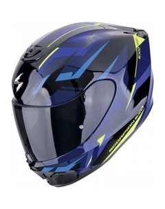 Мотошлем Exo-391 Aaxo (р. M, черный/синий/желтый) Scorpion exo