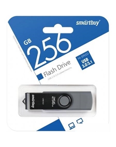 USB Flash Twist Dual 256GB (черный) Smartbuy