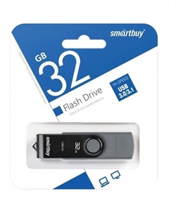 USB Flash Twist Dual 32GB (черный) Smartbuy