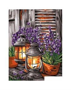 Картина по номерам Фонари КК3040_57383 Три совы