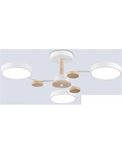Подвесная люстра FL4855/3 WH/WD (белый/дерево) Ambrella
