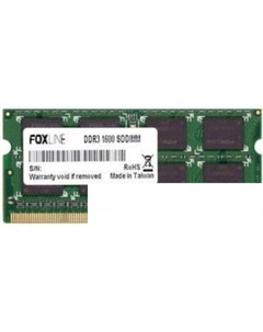 Оперативная память 8GB DDR3 SO-DIMM PC3-12800 [FL1600D3S11-8G] Foxline