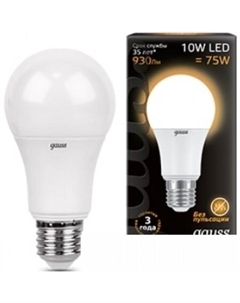 Светодиодная лампа A60 E27 10 Вт 3000 K 102502110 Gauss