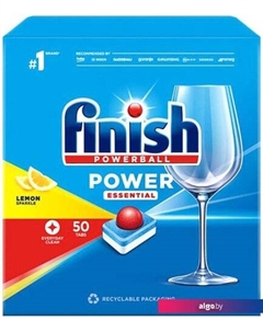 Таблетки для посудомоечной машины All in 1 Powerball Power Essential лимон (50 шт) Finish