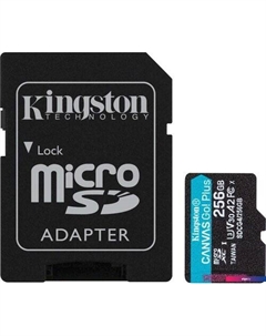 Карта памяти Canvas Go! microSDXC 256GB SDCG4/256GB (с адаптером) Kingston