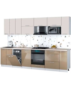 Кухонный гарнитур Интерлиния Мила Gloss 3.0-ПМ4