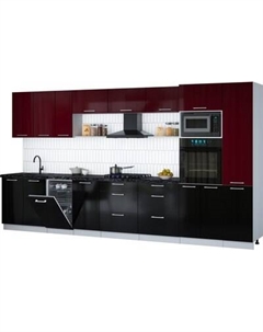 Кухонный гарнитур Интерлиния Мила Gloss 3.9-ПМ3