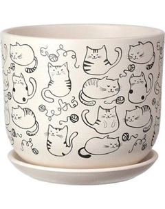 Вазон Композит Коты №2 / КС-Бук2-155-03