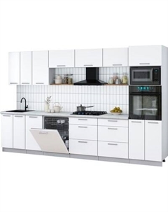 Кухонный гарнитур Интерлиния Мила Gloss 3.4-ПМ1-2