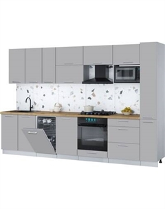 Кухонный гарнитур Интерлиния Мила Gloss 3.2-ПМ4