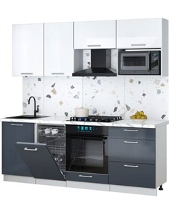 Кухонный гарнитур Интерлиния Мила Gloss 2.15-ПМ4