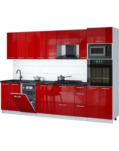 Кухонный гарнитур Интерлиния Мила Gloss 3.0-ПМ3