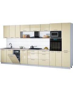 Кухонный гарнитур Интерлиния Мила Gloss 3.9-ПМ3