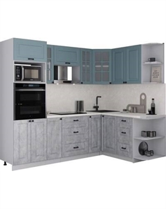 Кухонный гарнитур Интерлиния Мила Деко 1.68x2.4 PR