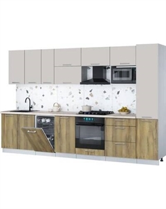 Кухонный гарнитур Интерлиния Мила Gloss 3.3-ПМ4