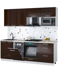 Кухонный гарнитур Интерлиния Мила Gloss 2.25-ПМ4