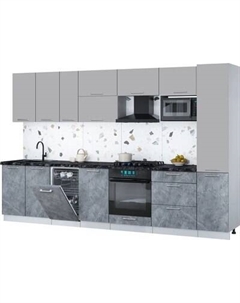 Кухонный гарнитур Интерлиния Мила Gloss 2.45-ПМ4