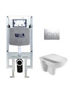 Унитаз подвесной с инсталляцией WeltWasser Amberg 497 ST+Baarbach 004 GL-WT+ Amberg RD-CR Weltwasser