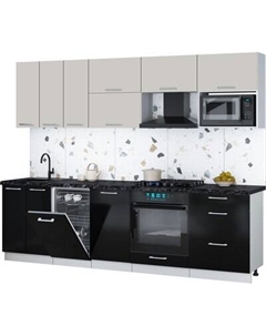 Кухонный гарнитур Интерлиния Мила Gloss 2.7-ПМ4