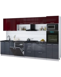 Кухонный гарнитур Интерлиния Мила Gloss 3.3-ПМ1-2