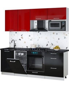 Кухонный гарнитур Интерлиния Мила Gloss 2.15-ПМ4