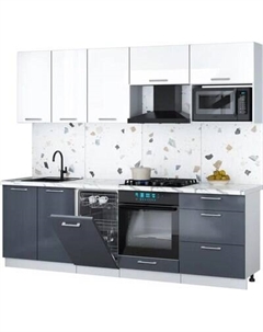 Кухонный гарнитур Интерлиния Мила Gloss 2.45-ПМ4
