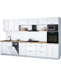 Кухонный гарнитур Интерлиния Мила Gloss 3.5-ПМ3