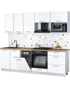 Кухонный гарнитур Интерлиния Мила Gloss 2.45-ПМ4