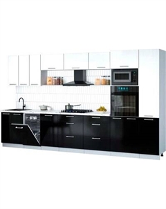 Кухонный гарнитур Интерлиния Мила Gloss 3.7-ПМ3