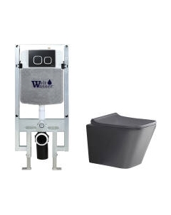 Унитаз подвесной с инсталляцией WeltWasser Amberg 497 ST + Gelbach 041 MT-GR + Amberg RD-BL Weltwasser