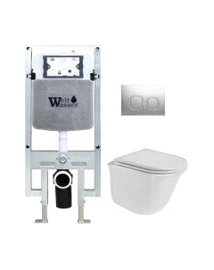 Унитаз подвесной с инсталляцией WeltWasser Amberg 497 ST+Telbach 004 GL-WT+Amberg RD-MT CR Weltwasser
