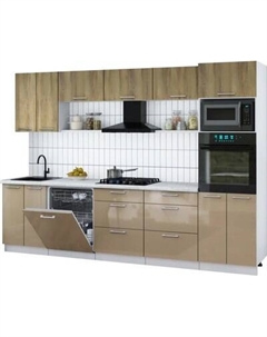 Кухонный гарнитур Интерлиния Мила Gloss 3.0-ПМ1