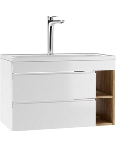 Тумба под умывальник Домино Absolute 80 Frost с двумя ящиками В2
