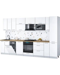 Кухонный гарнитур Интерлиния Мила Gloss 3.4-ПМ4