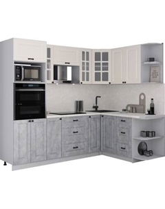 Кухонный гарнитур Интерлиния Мила Деко 1.68x2.4 PR