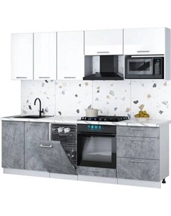 Кухонный гарнитур Интерлиния Мила Gloss 2.45-ПМ4