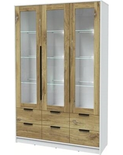 Шкаф с витриной Интерлиния Концепт КТ-ШВ3 с подсветкой