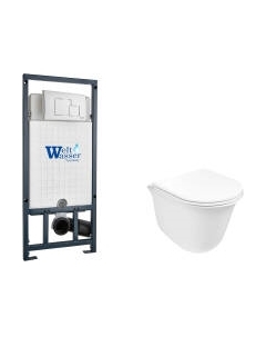 Унитаз подвесной с инсталляцией WeltWasser Marberg 507 + Telbach 004 GL-WT + Mar 507 SE GL-WT Weltwasser