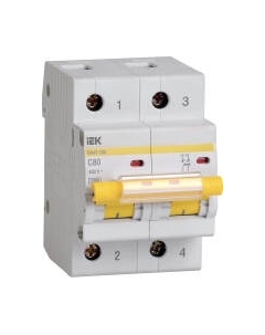 Выключатель автоматический IEK ВА 47-100 80А 2P 10кА С / MVA40-2-080-C Iek