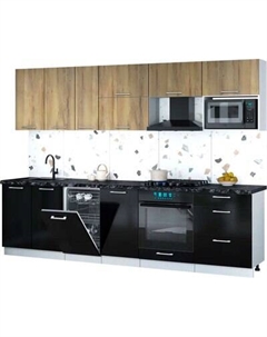 Кухонный гарнитур Интерлиния Мила Gloss 2.9-ПМ4