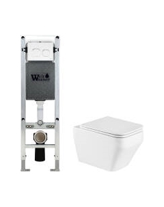 Унитаз подвесной с инсталляцией WeltWasser Amberg 350 ST+ Hofbach 041 GL-WT+ Amberg RD-WT Weltwasser