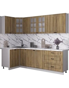 Кухонный гарнитур Интерлиния Мила Деко 1.2x2.5