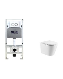 Унитаз подвесной с инсталляцией WeltWasser Amberg 506 ST + Salzbach 043 GL-WT + Amberg RD-WT Weltwasser