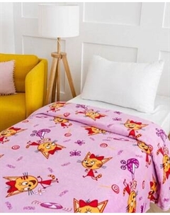 Плед Павлинка Три Кота Карамелька розовый 150x100