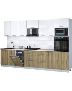 Кухонный гарнитур Интерлиния Мила Gloss 3.25-ПМ3